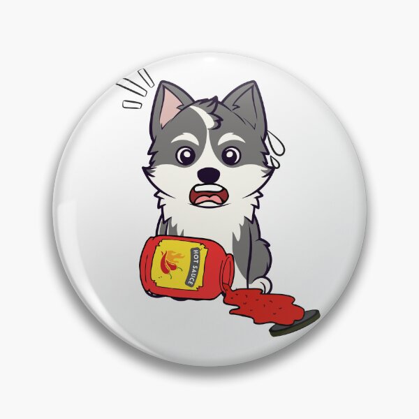 Item preview, Funny husky Dog Spilled hot sauce designed and sold by Pet Station.