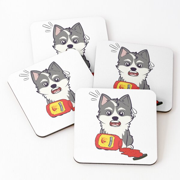 Item preview, Funny husky Dog Spilled hot sauce designed and sold by Pet Station.
