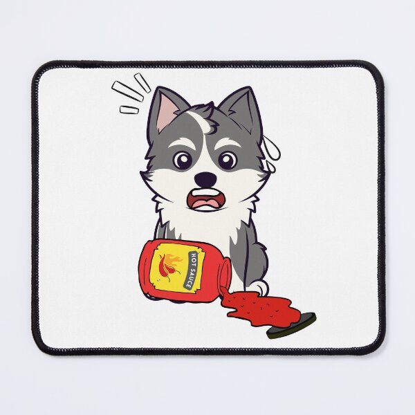 Item preview, Funny husky Dog Spilled hot sauce designed and sold by Pet Station.
