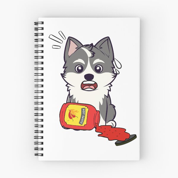 Item preview, Funny husky Dog Spilled hot sauce designed and sold by Pet Station.