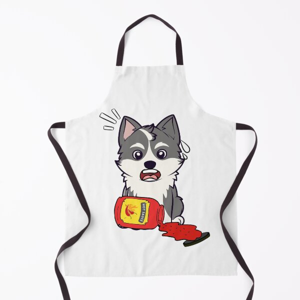 Item preview, Funny husky Dog Spilled hot sauce designed and sold by Pet Station.