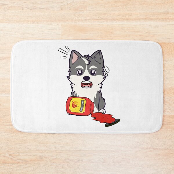 Item preview, Funny husky Dog Spilled hot sauce designed and sold by Pet Station.