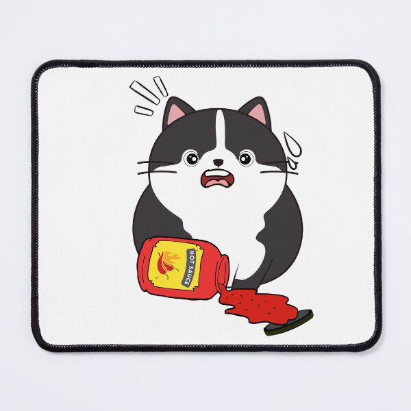 Item preview, Funny Fat cat Spilled hot sauce designed and sold by Pet Station.