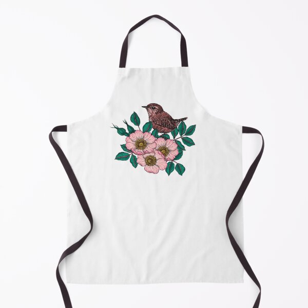 Item preview, Wren and dog rose bouquet designed and sold by Katerina Mitkova Kirilova.