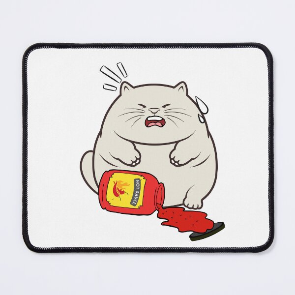Item preview, Funny Fat cat Spilled hot sauce designed and sold by Pet Station.