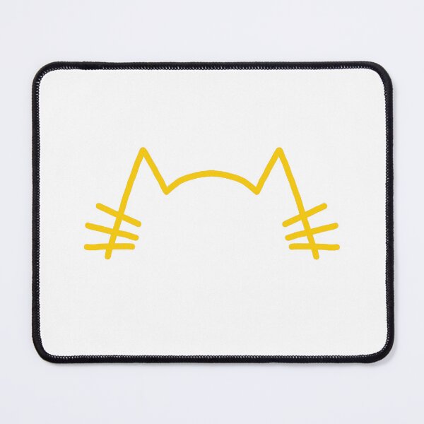Item preview, Yellow cat ears and whiskers minimal design - ugly designs series designed and sold by Kyokosan98.