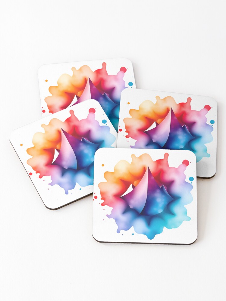 Thumbnail 1 of 5, Coasters (Set of 4), Abstract Emotion designed and sold by MindfluxStudio.