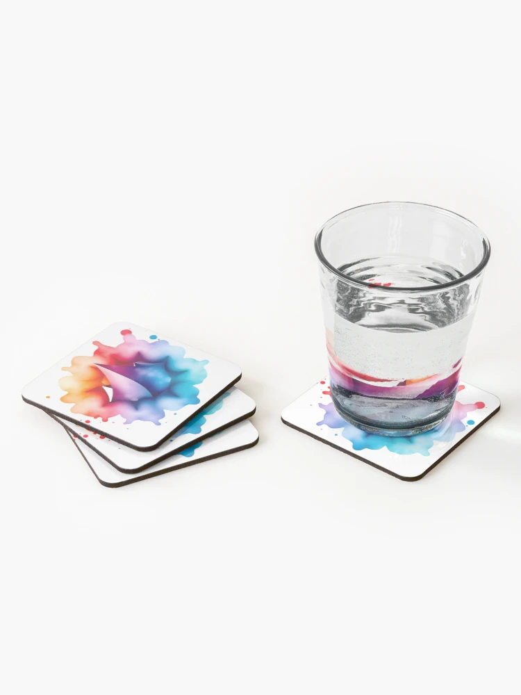 Thumbnail 2 of 5, Coasters (Set of 4), Abstract Emotion designed and sold by MindfluxStudio.