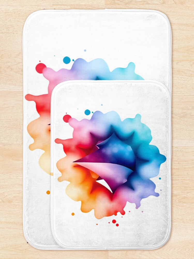 Thumbnail 5 of 6, Bath Mat, Abstract Emotion designed and sold by MindfluxStudio.