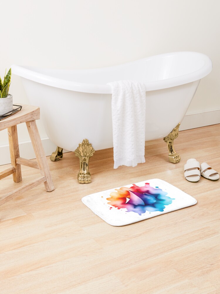 Thumbnail 2 of 6, Bath Mat, Abstract Emotion designed and sold by MindfluxStudio.