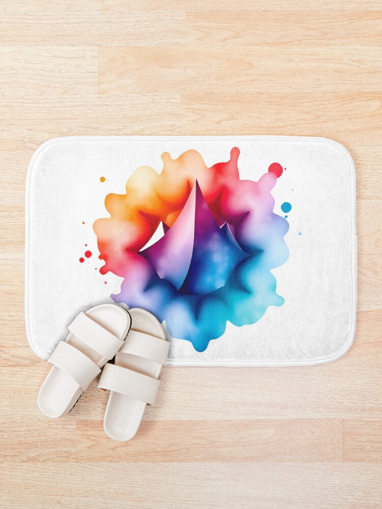 Thumbnail 1 of 6, Bath Mat, Abstract Emotion designed and sold by MindfluxStudio.