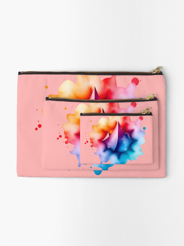 Thumbnail 2 of 4, Zipper Pouch, Abstract Emotion designed and sold by MindfluxStudio.