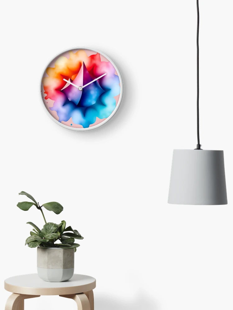 Thumbnail 2 of 4, Clock, Abstract Emotion designed and sold by MindfluxStudio.