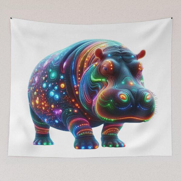 Item preview, Glow: Radiant Hippo in Nature designed and sold by GloriousArtSKD.