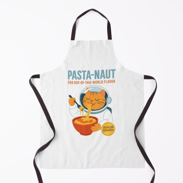 Item preview, Pasta-Naut – Astronaut cat eating spaghetti, retro design with saying designed and sold by GabbyKI261.