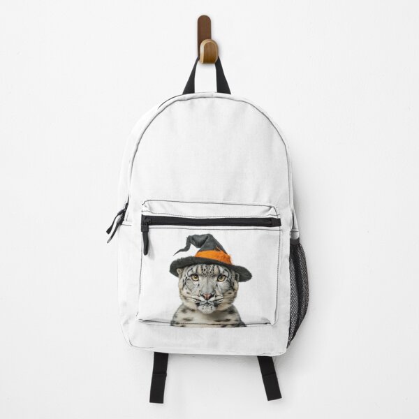Item preview, Snow Leopard Wearing Halloween Witch Hat designed and sold by LazyOwlStore.