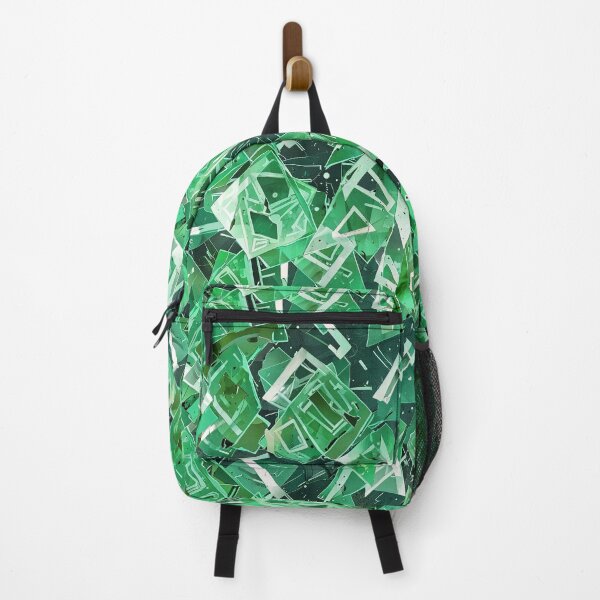 Item preview, Abstract Composition of Green Crystal Geometric Shapes designed and sold by CoolPixels.