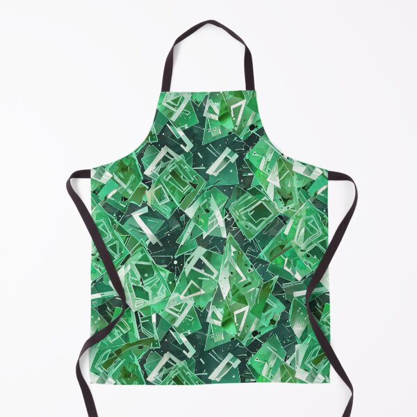 Item preview, Abstract Composition of Green Crystal Geometric Shapes designed and sold by CoolPixels.