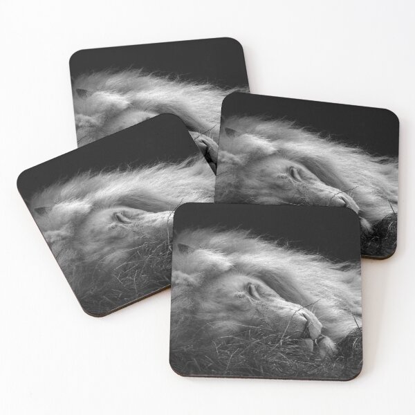 Item preview, Sleeping Lion black and white photo designed and sold by CryptoLadyGabi.