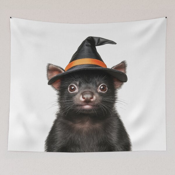 Item preview, Tasmanian Devil Wearing Halloween Witch Hat designed and sold by LazyOwlStore.
