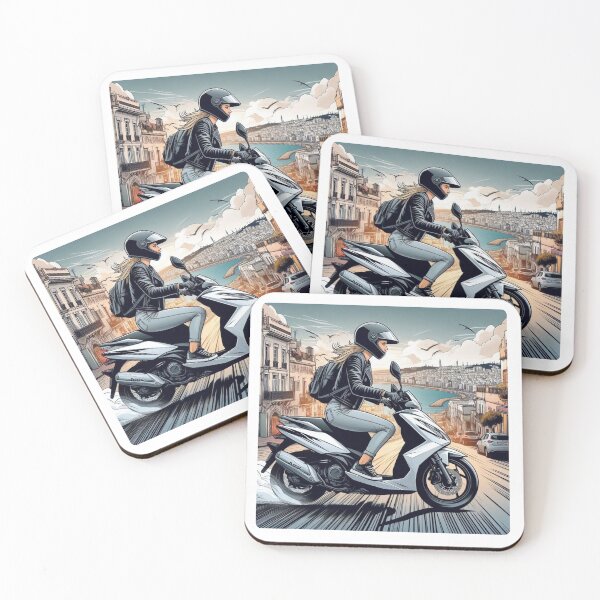 Item preview, Female Motorcyclist Taking a Break in Algiers, Algeria – Perfect Design for Touring, City Vibes, and Travel Enthusiasts designed and sold by knalpot-design.