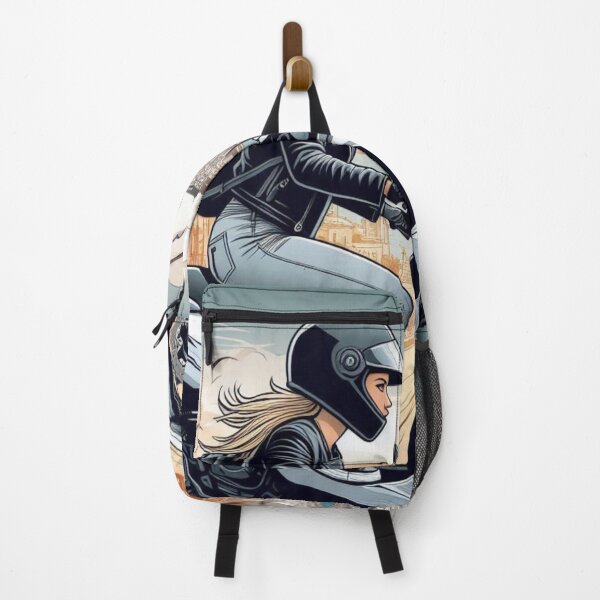 Item preview, Female Motorcyclist Taking a Break in Algiers, Algeria – Perfect Design for Touring, City Vibes, and Travel Enthusiasts designed and sold by knalpot-design.