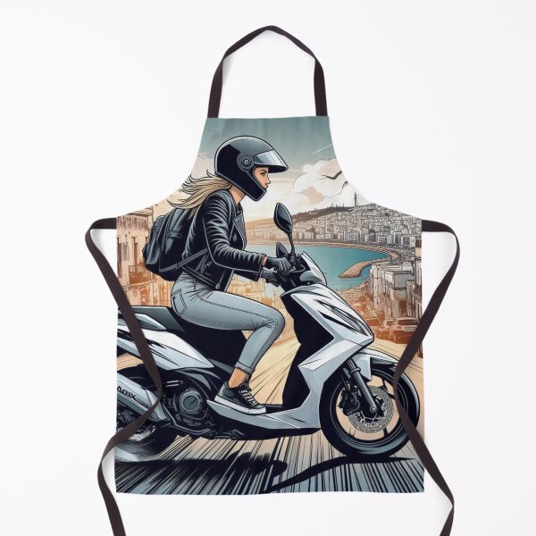 Item preview, Female Motorcyclist Taking a Break in Algiers, Algeria – Perfect Design for Touring, City Vibes, and Travel Enthusiasts designed and sold by knalpot-design.