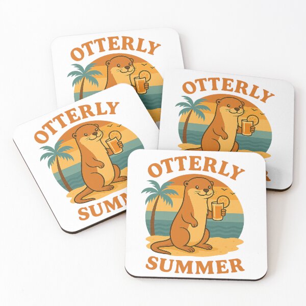Item preview, Otterly Summer – Funny Otter Beach Design with Sunset Vibes designed and sold by Print-Zoo.