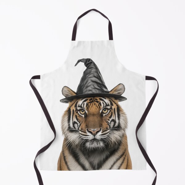 Item preview, Tiger Wearing Halloween Witch Hat designed and sold by LazyOwlStore.