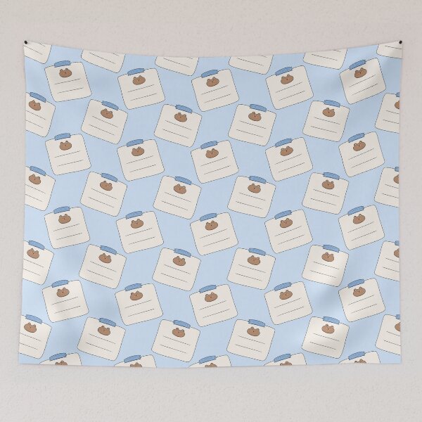 Item preview, kawaii note paper seamless pattern designed and sold by YQvibe Studio.