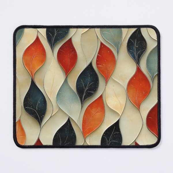 Item preview, Abstract waves and leaves design designed and sold by SylvieVibes.