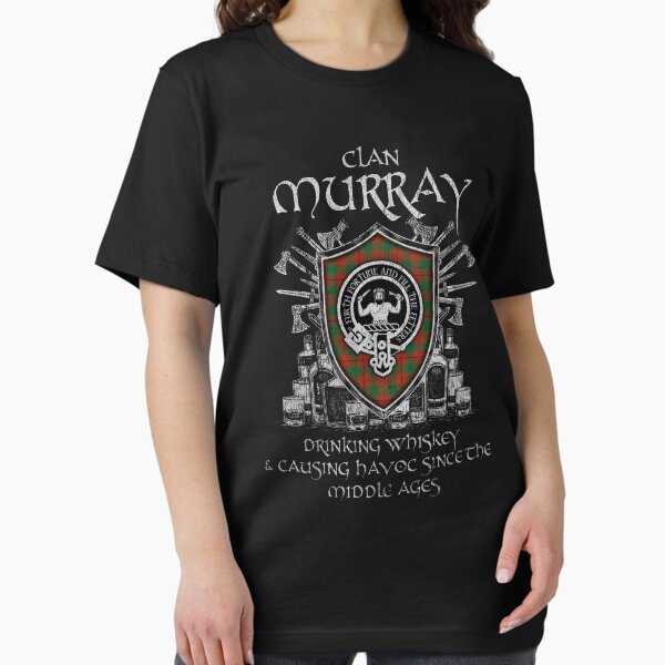 Vista previa del artículo con la obra «Clan Murray Hose bebiendo whisky y causando estragos con el escudo de la herencia tartán a cuadros», diseñado y vendido por Clan1093.