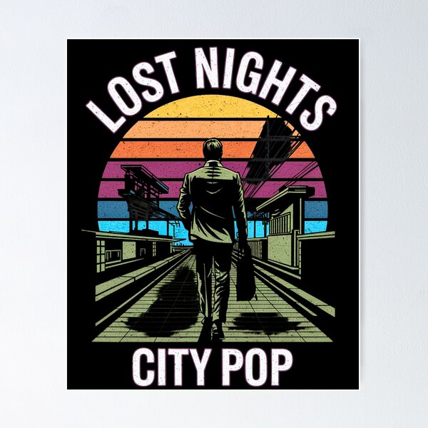 Item preview, Lost Nights City Pop Vaporwave Aesthetic designed and sold by Taans-Creation.