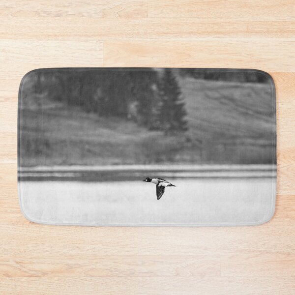 Item preview, By the Fieldside lake. Common goldeneye bw designed and sold by Jouko Lehto Photography.
