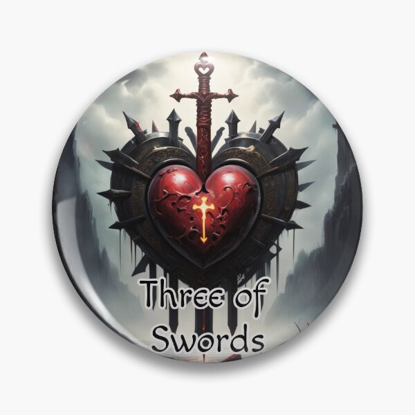 Item preview, Minor Arcana Tarot Cards Swords Suite - Gothic Three of Swords designed and sold by Pixel Waite.
