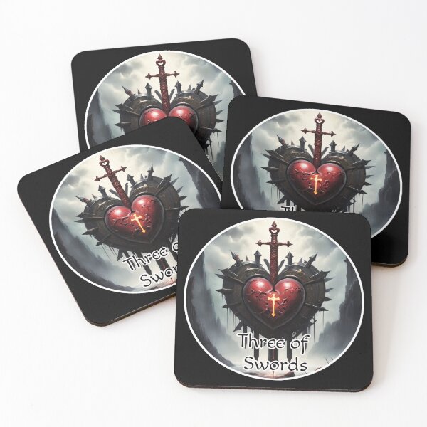 Item preview, Minor Arcana Tarot Cards Swords Suite - Gothic Three of Swords designed and sold by Pixel Waite.