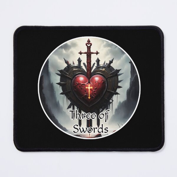 Item preview, Minor Arcana Tarot Cards Swords Suite - Gothic Three of Swords designed and sold by Pixel Waite.
