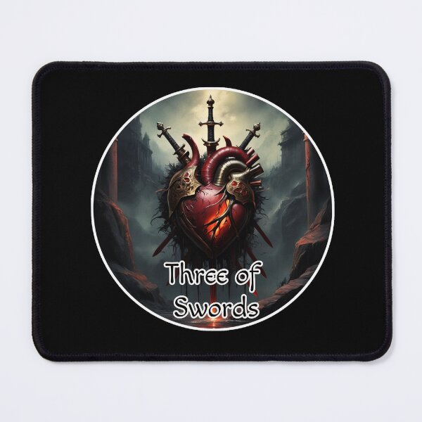 Item preview, Minor Arcana Tarot Cards Swords Suite - Heart Stabbed by Swords designed and sold by Pixel Waite.