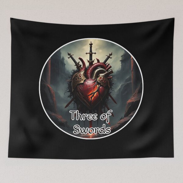 Item preview, Minor Arcana Tarot Cards Swords Suite - Heart Stabbed by Swords designed and sold by Pixel Waite.