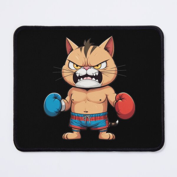 Item preview, Angry Muay Thai Cat – Fierce Fighter Sticker designed and sold by Babayaa.