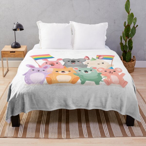 Item preview, Kawaii Pride Animal Group – LGBTQ+ Rainbow Support Creatures designed and sold by ThaiArtShop.