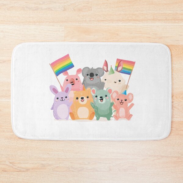 Item preview, Kawaii Pride Animal Group – LGBTQ+ Rainbow Support Creatures designed and sold by ThaiArtShop.