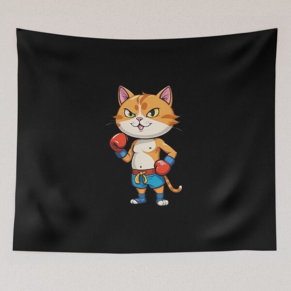 Item preview, Cool Muay Thai Cat – Fierce Fighter Sticker designed and sold by Babayaa.