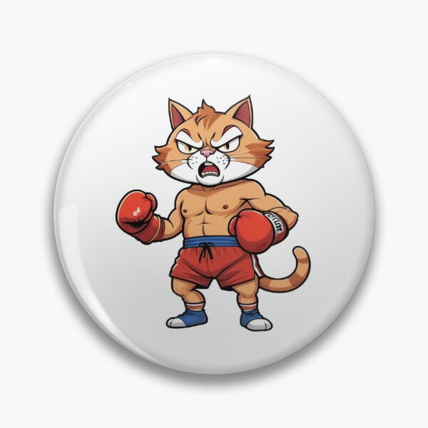 Item preview, Boxing Cat – Fierce Fighter Sticker designed and sold by Babayaa.