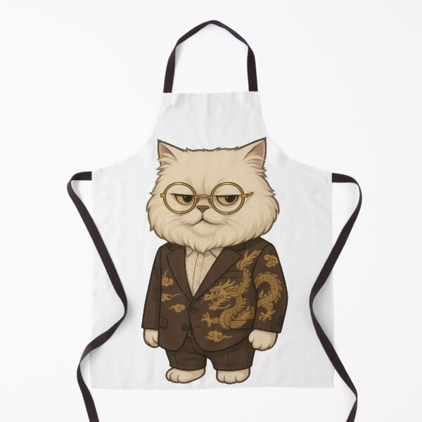 Item preview, Serious cartoon cat in dragon suit and glasses designed and sold by ImagineCorner.