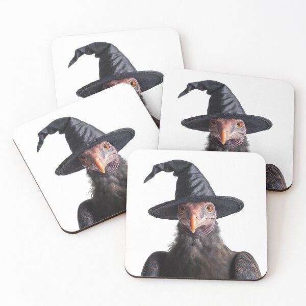 Item preview, Turkey Vulture Wearing Halloween Witch Hat designed and sold by LazyOwlStore.