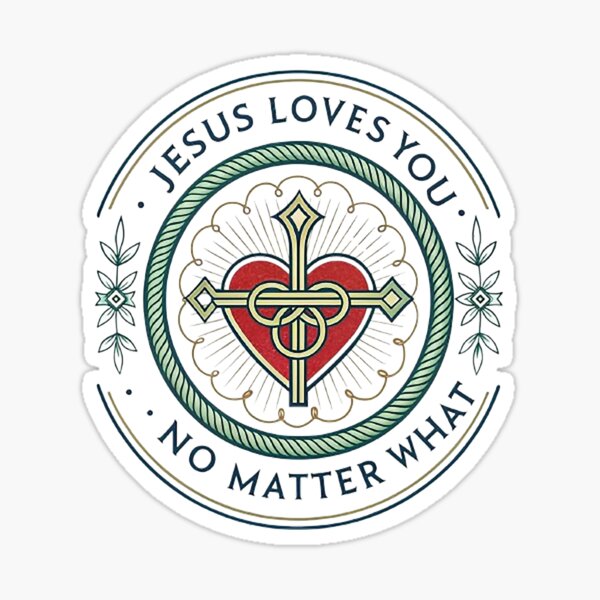 Item preview, Jesus Loves You, No Matter What designed and sold by likbatonboot.