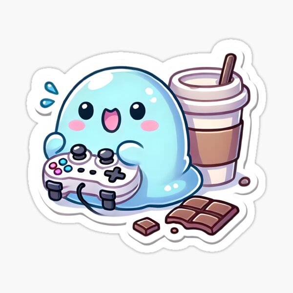 Artikel-Vorschau von Gamer Slimes süße Snackpause, designt und verkauft von Zatch-Bell.