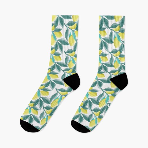 Item preview, Hand-Painted water coloured Lemon Garden Pattern Design designed and sold by DColourMuse.