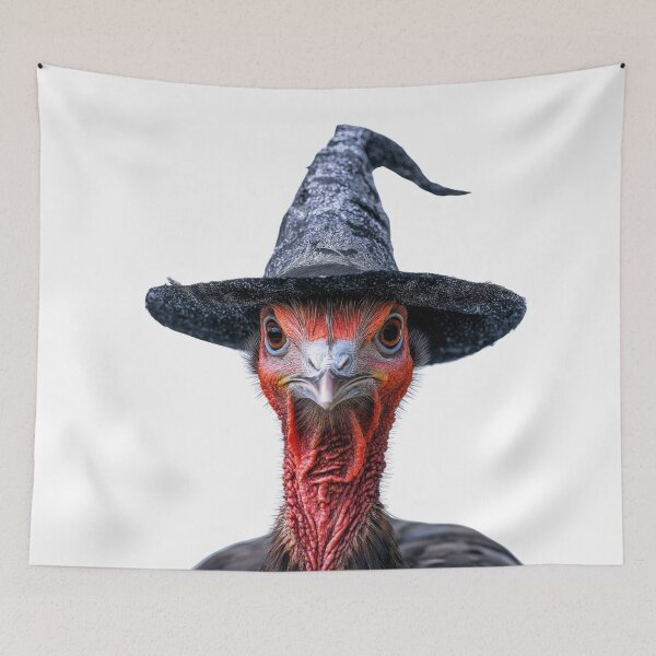 Item preview, Turkey bird Wearing Halloween Witch Hat designed and sold by LazyOwlStore.